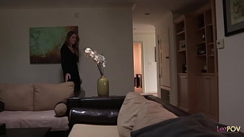 Preview 1 of Baby Xx Vdos - The blonde lesbian intruder takes the brunette to the bedroom where she eats her ass and fingers it