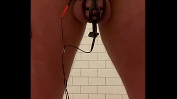 Preview 3 of Boobe Pink - Chastity punishment with electrics