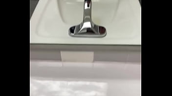 Preview 2 of Xnxx Boys Arab - Me at work with a cock plug pissing in the sink