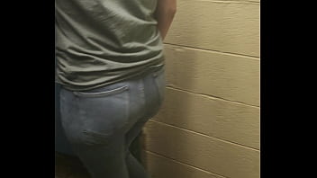 Preview 1 of Sisters Tricked Into Lesbien - public stall at work pawg worker fucked doggy