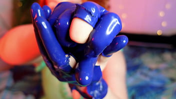 Preview 3 of Seachbf Dad Fucking - Latex Ripped Damaged Gloves