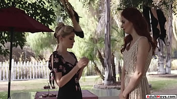 Preview 1 of Xxx Video 8 Yeres - Redhead outdoor pussy licked by neighbor
