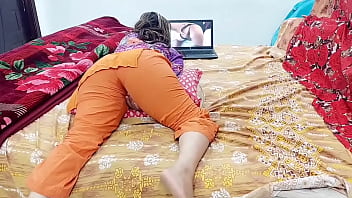Preview 1 of Mom Russian - INDIAN GIRL HAS AN ORGASM WHILE WATCHING PORN ON LAPTOP