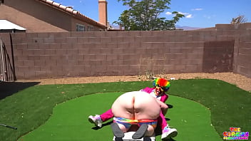 Preview 2 of Mya May Xxx - Julie Ginger beat Gibby The Clown in a game of mini golf and this happened