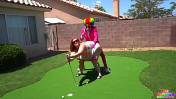 Preview 3 of Mya May Xxx - Julie Ginger beat Gibby The Clown in a game of mini golf and this happened