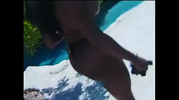 Preview 1 of Mom And Son For One Night - Gorgeous dark-skinned beauty with big tits fucks with a horny stud on a stone floor
