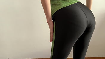 Preview 1 of Beautiful Green Eyes Tushy Com - Hard pussy rubbing and cumshot in panties,  walking in dirty panties
