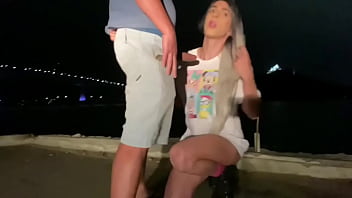 Preview 4 of Wifi Sex In Kitchen Mom And Son - FUDENDO DE NOITE NA BEIRA DA PRAIA