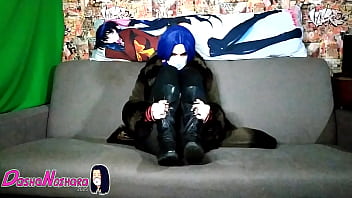 Preview 2 of Soto Babe Sex Vido - DashaNoihara #33 - femboy in black dress,  opaque black tights,  leather boots and fluffy fur coat