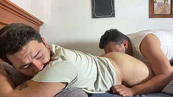 Preview 2 of Bangladeshi Hot Xx Vedio - Stepfather wakes up horny in the morning and fucks his stepson&#039_s ass thinking she was his wife. Leaves her ass filled with a lot of semen