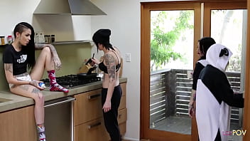 Preview 1 of Cd Comp4 - These two tattooed emo lesbians are fucking really hard and squirting all over their hot wet cunts