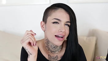 Preview 1 of Boydy Moaning - Busty tattoed lesbians are fucking like crazy on the couch as watching tv is too boring for them