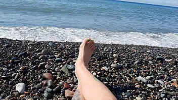 Preview 2 of Kita Kalifah - Sea-salted feet and toes of Dominatrix Nika. Lick her toes