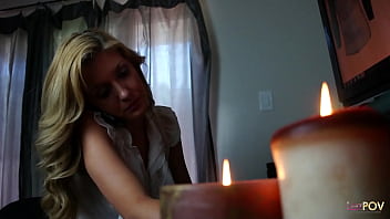 Preview 1 of Findmobile Oirn - An amazing blonde lesbo milf with small tits is having her way with a cute skinny Latina