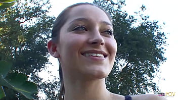 Preview 1 of Mommy Lesbo Wwb - Having an outdoor yoga lesson with the lesbian brunette excites the blonde who wants to explore by fingering