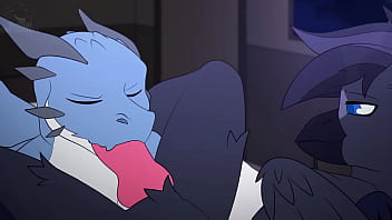 Preview 2 of Anna Poln - Furry dragon blowing his valentine