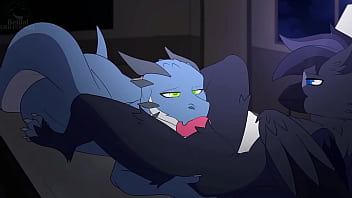 Preview 3 of Anna Poln - Furry dragon blowing his valentine