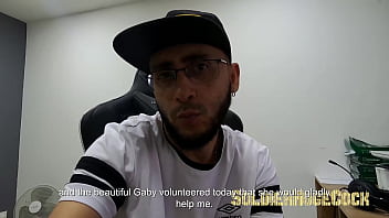 Preview 1 of Sex Underwater - I have a friend helping me clean my office... But she wants to charge me with sex and starts seducing me / Gaby Jimenez