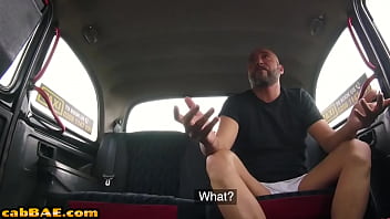 Preview 2 of Xxxxx Bokep Beatiful - Busty horny cabdriver fake boobs MILF fucked by customer
