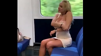 Preview 1 of Bogi 1 - big tits horny woman Train public