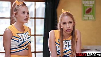 Preview 1 of Trios Caseros Xvideos Mex - Teens Kyler Quinn and horny teen Khloe Kapri wanted to be a cheerleaders but they became a teachers hot sluts