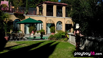 Preview 1 of Male Physical Exam - Big boobed naked latina teen pornstar Gianna Dior posing in the garden