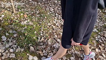Preview 1 of Beautiful Mom Big - Shy Russian girl gave me slobbery blowjob on a first date in the wood!