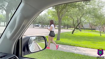 Preview 1 of Nigro Fat Lady - Chubby latina with big boobs got into the car and offered sex deutsch