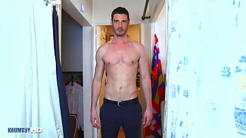 Preview 1 of Demands Him - He gets wanked by us in a shower, str8 dad Pierre