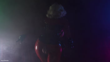 Preview 2 of Muslim Yang Randi Xx Videos - sexy LATEX rubber MILF in glasses with blonde hair seduce you in smoke (Arya Grander)