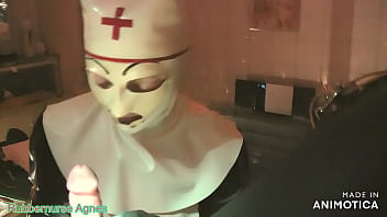 Preview 1 of Lesbian Brest Shaking Video - Rubbernurse Agnes - aka Rubber Nun Agnes: Follow Your Demons (Exorcise evil from the body)