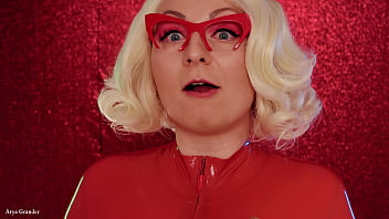 Preview 3 of Desi Hindi Desi Porn Aunti - Mukbang ASMR: Eating Chewing Chocolate Car - Latex blonde Arya Grander close up video mouth fetish