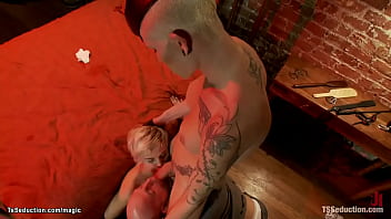 Preview 3 of Black Cock Big Xxl Dong - Stright kinky couple fucked by shemale