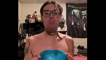 Preview 4 of Aballe Denger - Sissy Bailey making a plate of cream pie for herself