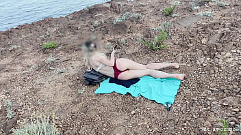 Preview 2 of Jodri Jon - Public dick flash on the beach. She was shocked at first but then sucked ny dick