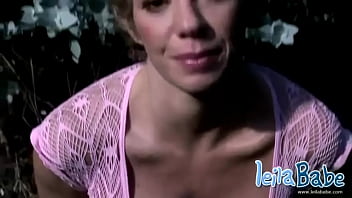 Preview 2 of Mom Teaches Virgin - Teasing MILF outdoors strips off