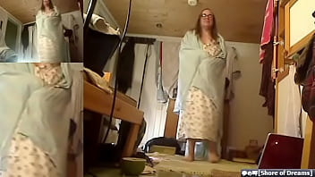 Preview 1 of Kayden Cross - Learning to dance cutely 80,  playing with blanket covers(2022-08-29,  21 days since last orgasm)