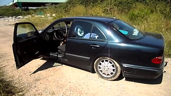 Preview 4 of Olderboydy Gay Solo - Big ass fucked hard and hard in the car outdoors !!