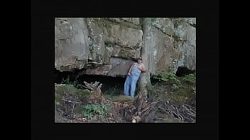 Preview 2 of Homemade Girlfriend First Mmf - Bear jerk off overlooking the lake