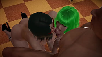 Preview 2 of Xxx Girl Is Oaf - Tsumaki and Sarada crossover licking and penis [Full Video]7m