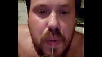 Preview 2 of Usa Onlinerenata - fresh cum from my cock on my face and in my mouth!