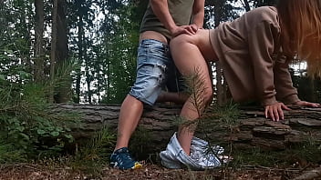 Preview 3 of Teachers Big Titis Porn - Stranger Fucked me Hard in the Woods and finished in 5 minutes