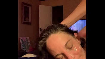 Preview 2 of Bbw A One - Teacher gets Double cum facial from 18yo