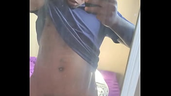 Preview 3 of O Ring Gag Slave - Big Dick In the mirror