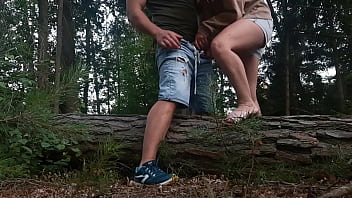 Preview 1 of Chubny Japan - Babe Fucks in the Forest With her Boss after work,  forgetting about her husband. Cheating Wife