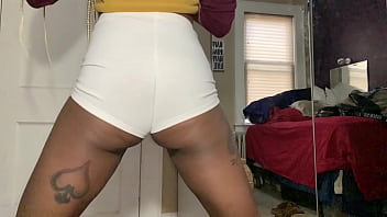 Preview 2 of How To Use Tiagra Tablets - slow mo cameltoe white shorts pussy print black girl twerking