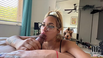 Preview 4 of Armiy Cutie - CUTE LATINA WITH GLASSES EARNS HUGE LOAD
