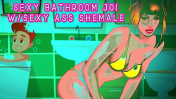 Preview 2 of Zenci Sikis - Bathroom JOI with Luke and a super Sexy Shemale Teaser
