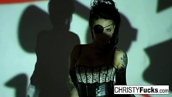 Preview 1 of Cenee Xxx - Hot Christy Mack the Pirate plays with her amazing ass and tight wet pussy