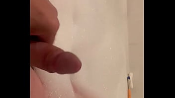 Preview 2 of Korean Virgin Sex Hd - Fountain of cum at the end of playing with cock in tub